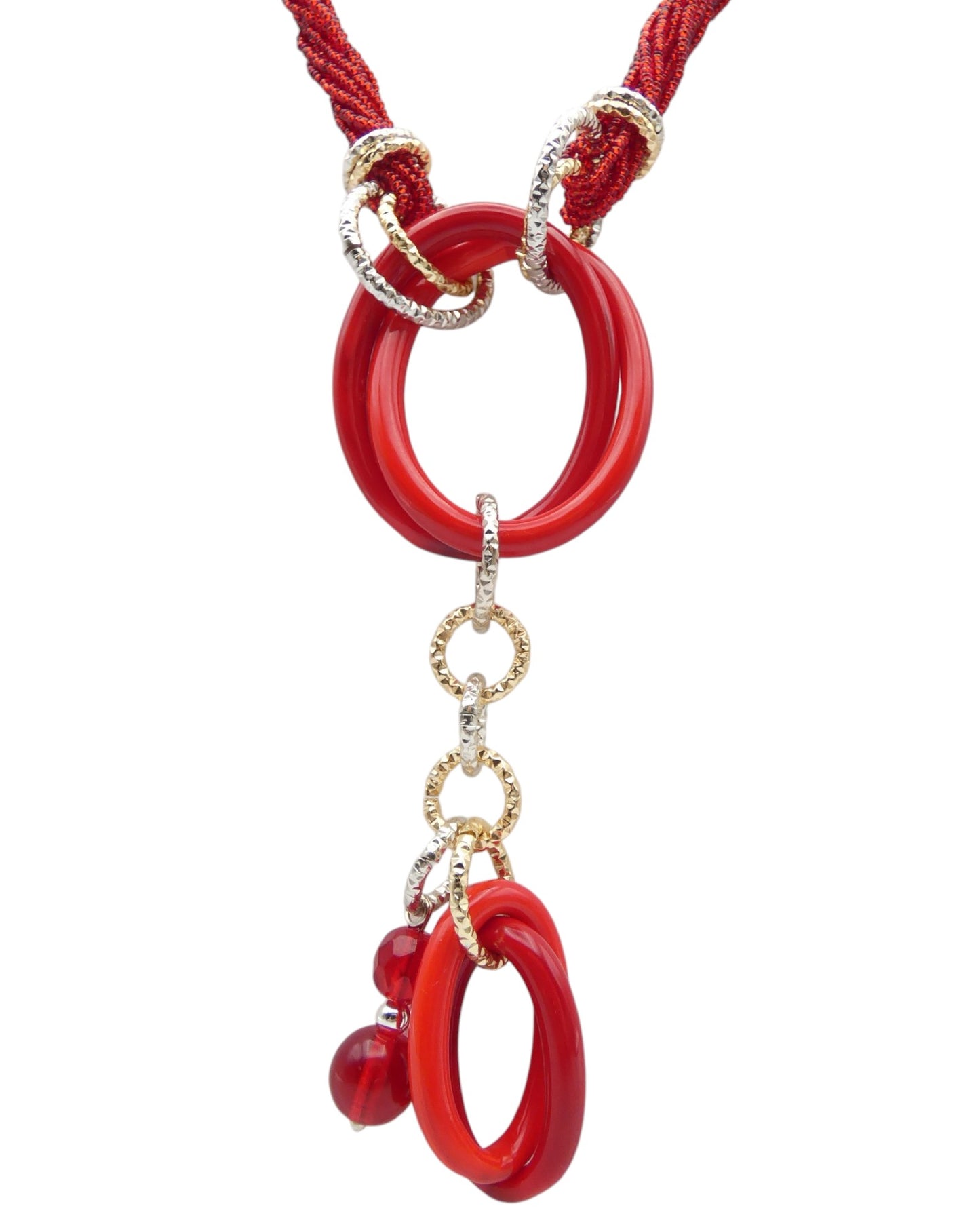 Collana ‘doppia catena’ - Rosso - Rossi e Rossi - Bottega Rossi e Rossi