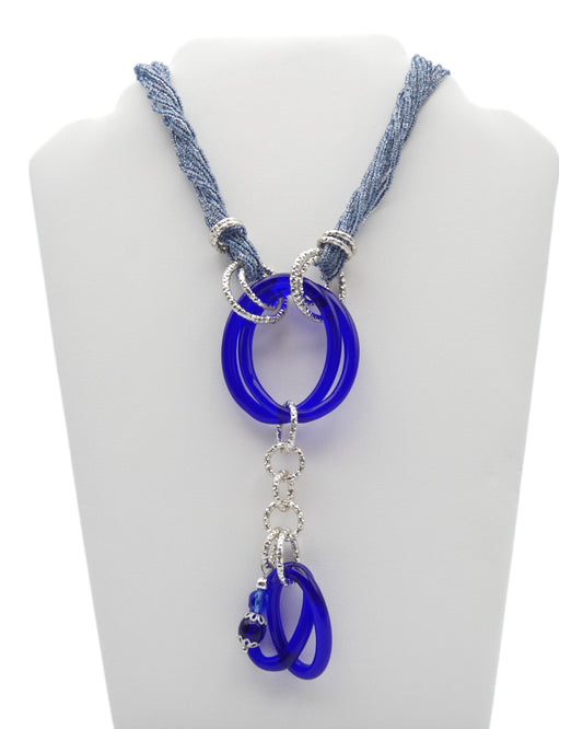 Collana ‘doppia catena’ - Blue - Rossi e Rossi - Bottega Rossi e Rossi