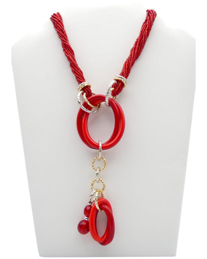 Collana ‘doppia catena’ - Rosso - Rossi e Rossi - Bottega Rossi e Rossi